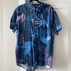 Tommy Hilfiger Men’s Button Down, Floral, Hawaiian, Size XL